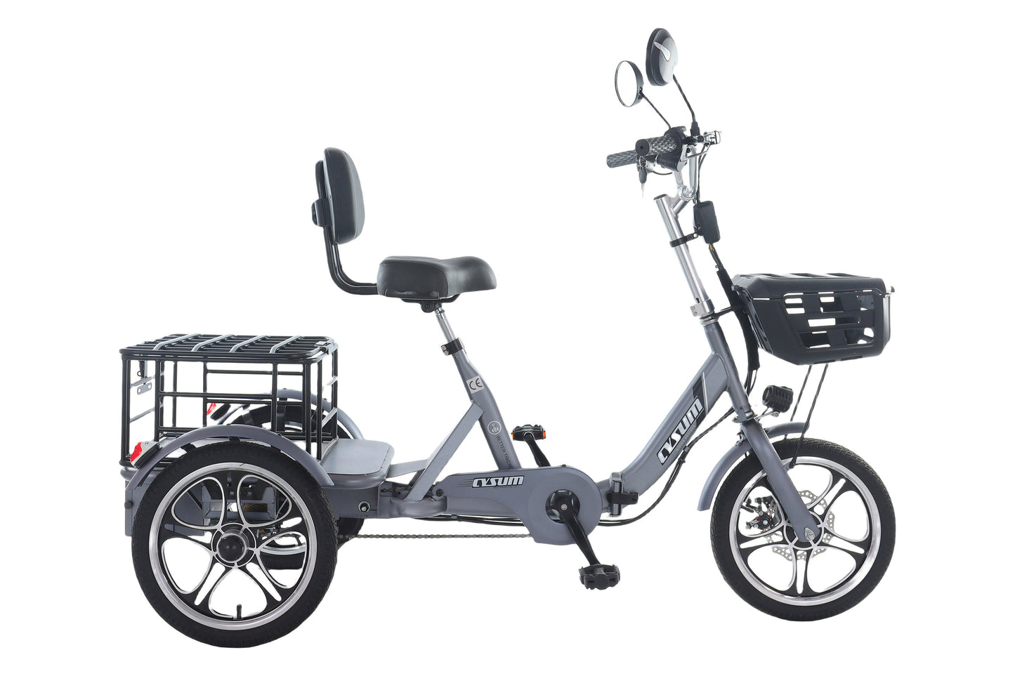 Foldable cargo e-trike - 48v 350w rear-drive, top speed 25km/h, 16 inch tire-0