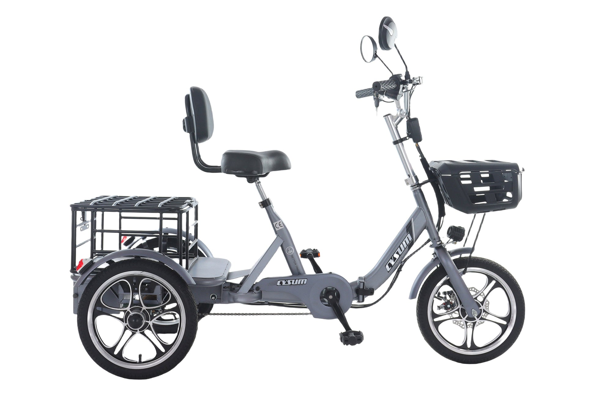 Foldable cargo e-trike - 48v 350w rear-drive, top speed 25km/h, 16 inch tire-0