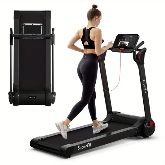Folding Electric Treadmill 2.25HP - Black-0