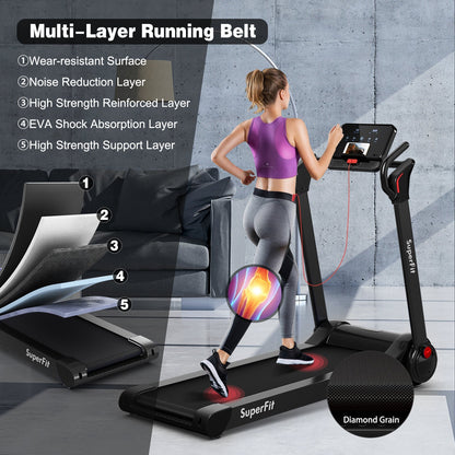 Folding Electric Treadmill 2.25HP - Black-1