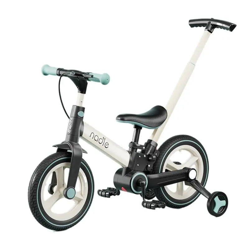 2-in-1 Klappbares 12-Zoll Kinder-Laufrad mit kettenlosen PU-Reifen - Grün / 12 Zoll - Bikes & Accessories