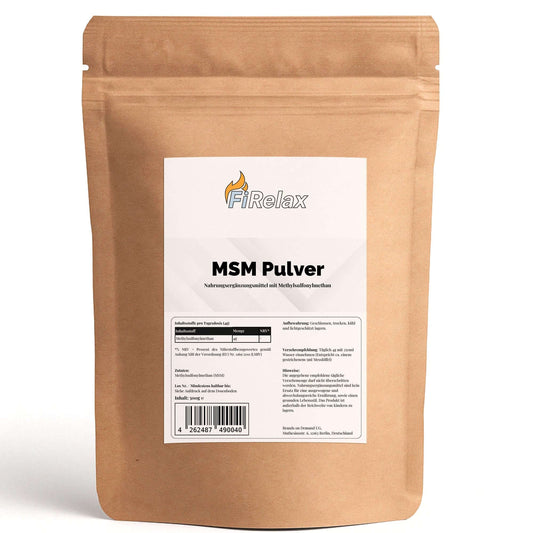 Firelax MSM Pulver 500g Beutel Supplement für Gelenke und Knochen