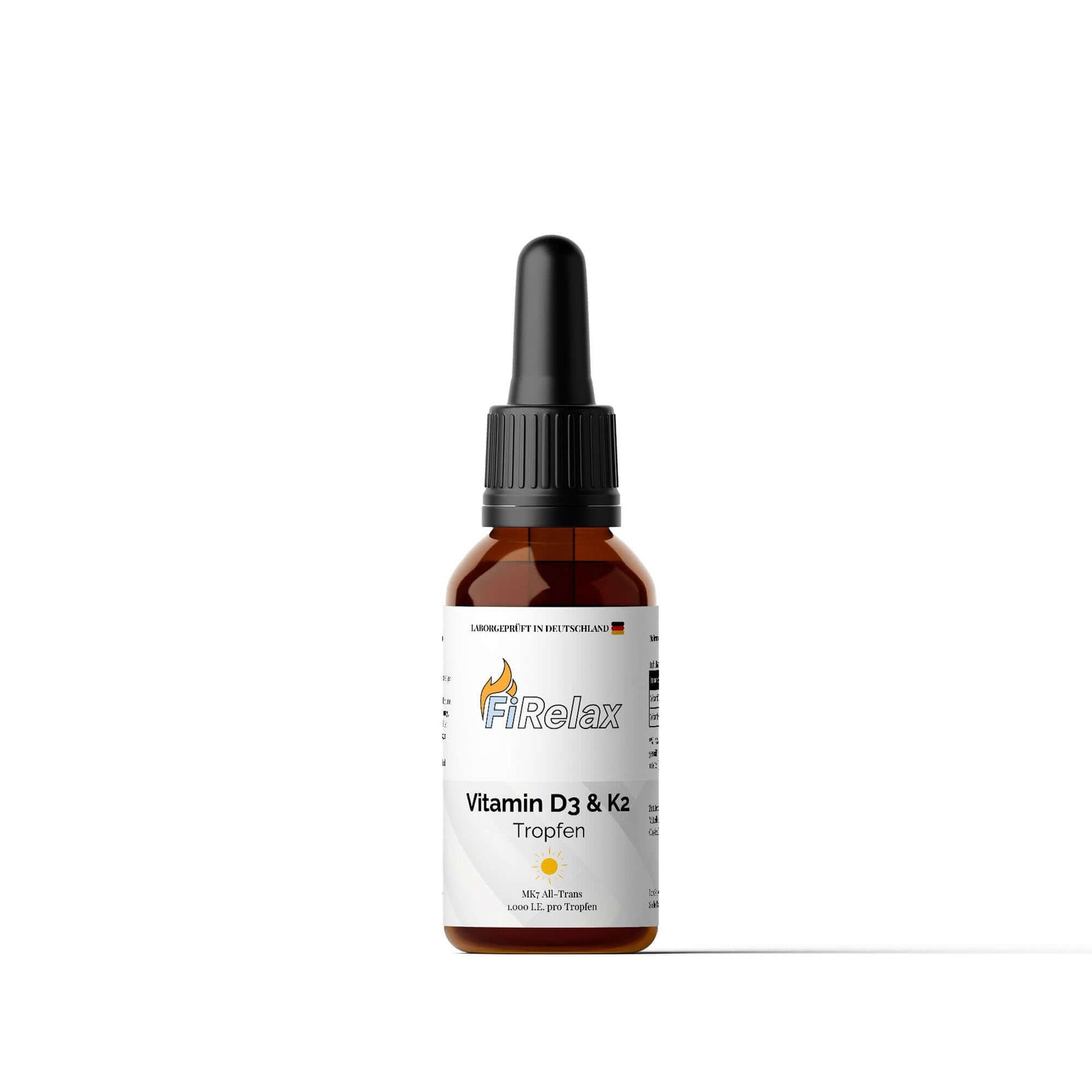 Vitamin D3 K2 Tropfen 1700 Portionen 1000 IE 50ml Flasche Supplement von Firelax