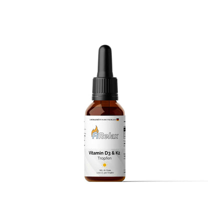 Vitamin D3 K2 Tropfen 1700 Portionen 1000 IE 50ml Flasche Supplement von Firelax