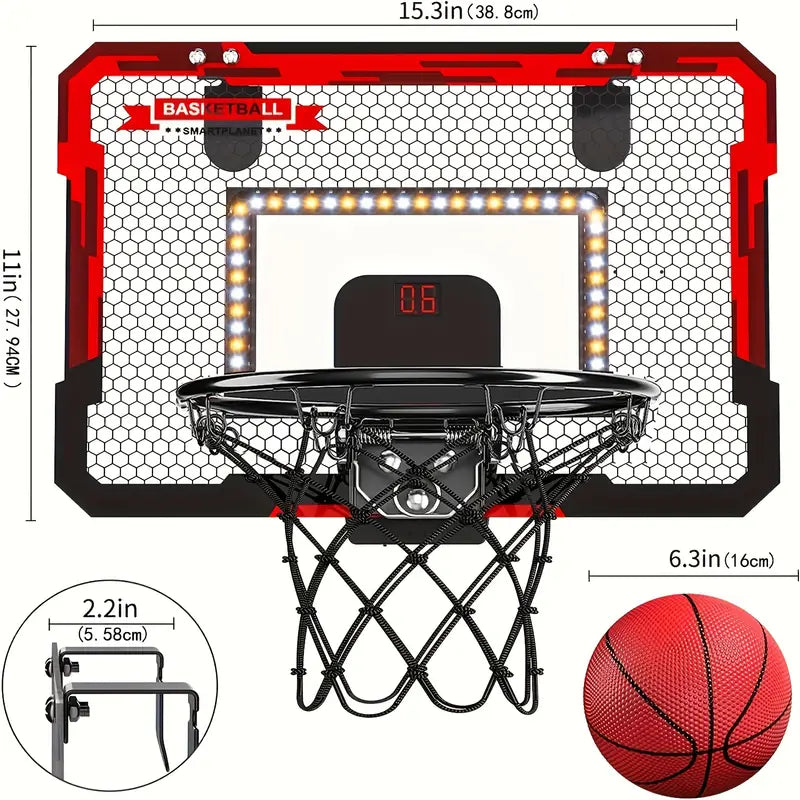 Glow Hoops: Interactive LED Basketball Hoop Set for Kids-4