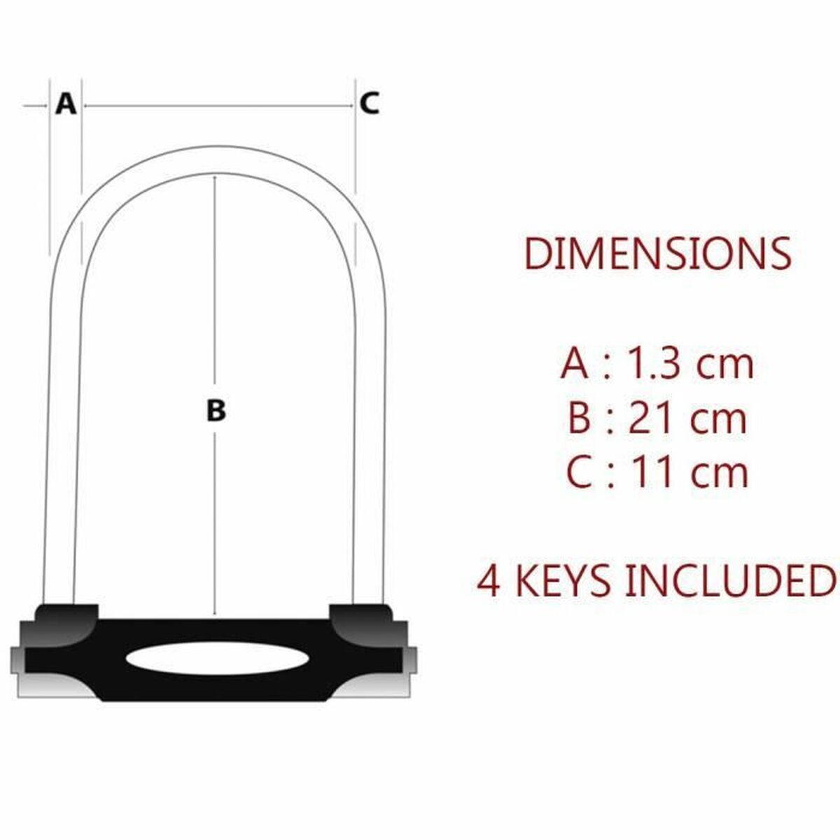 Key padlock Master Lock Red-1