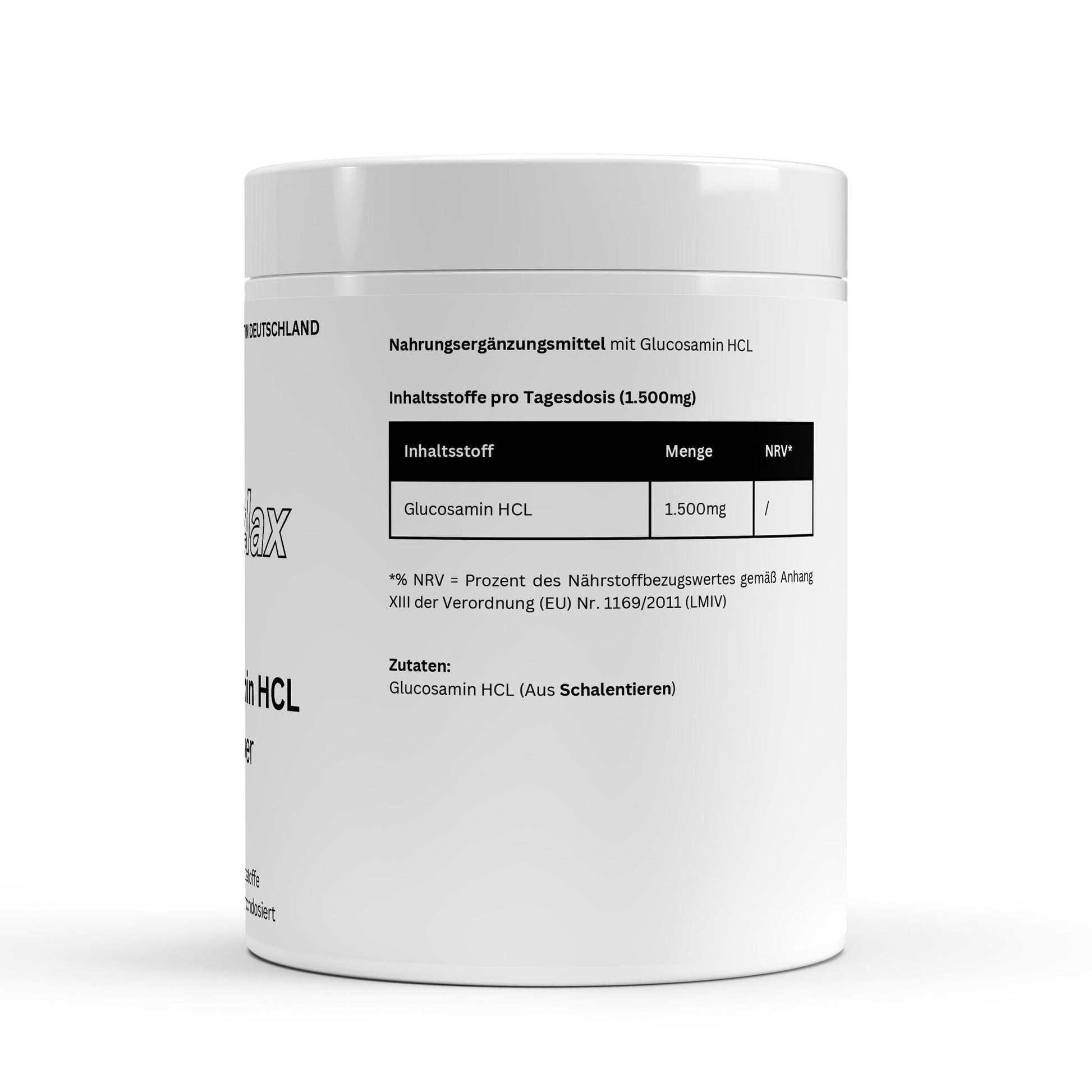 Firelax Glucosamin Pulver Inhaltsstoffe Nährwerte Supplement 1000g Beutel