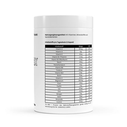 Firelax Multi Vitamin und Mineral Komplex Inhaltsstoffe Nährwerte Supplement 120 Softgels
