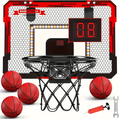 Glow Hoops: Interactive LED Basketball Hoop Set for Kids-0