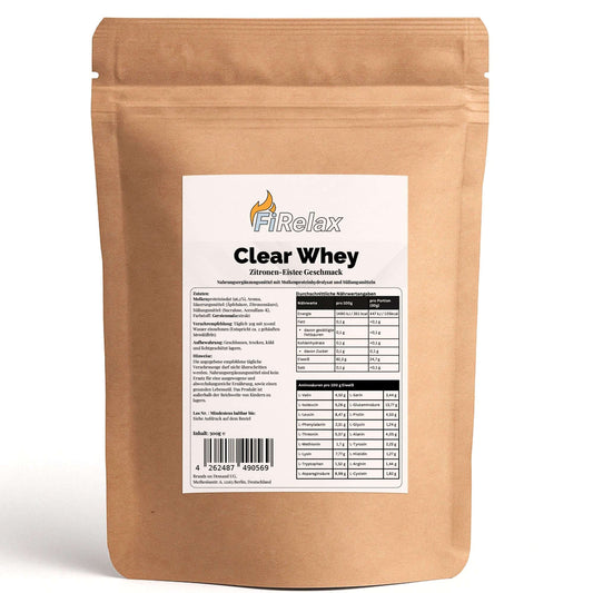 Firelax Clear Whey Protein Eistee Zitrone 500g Beutel Eiweißpulver