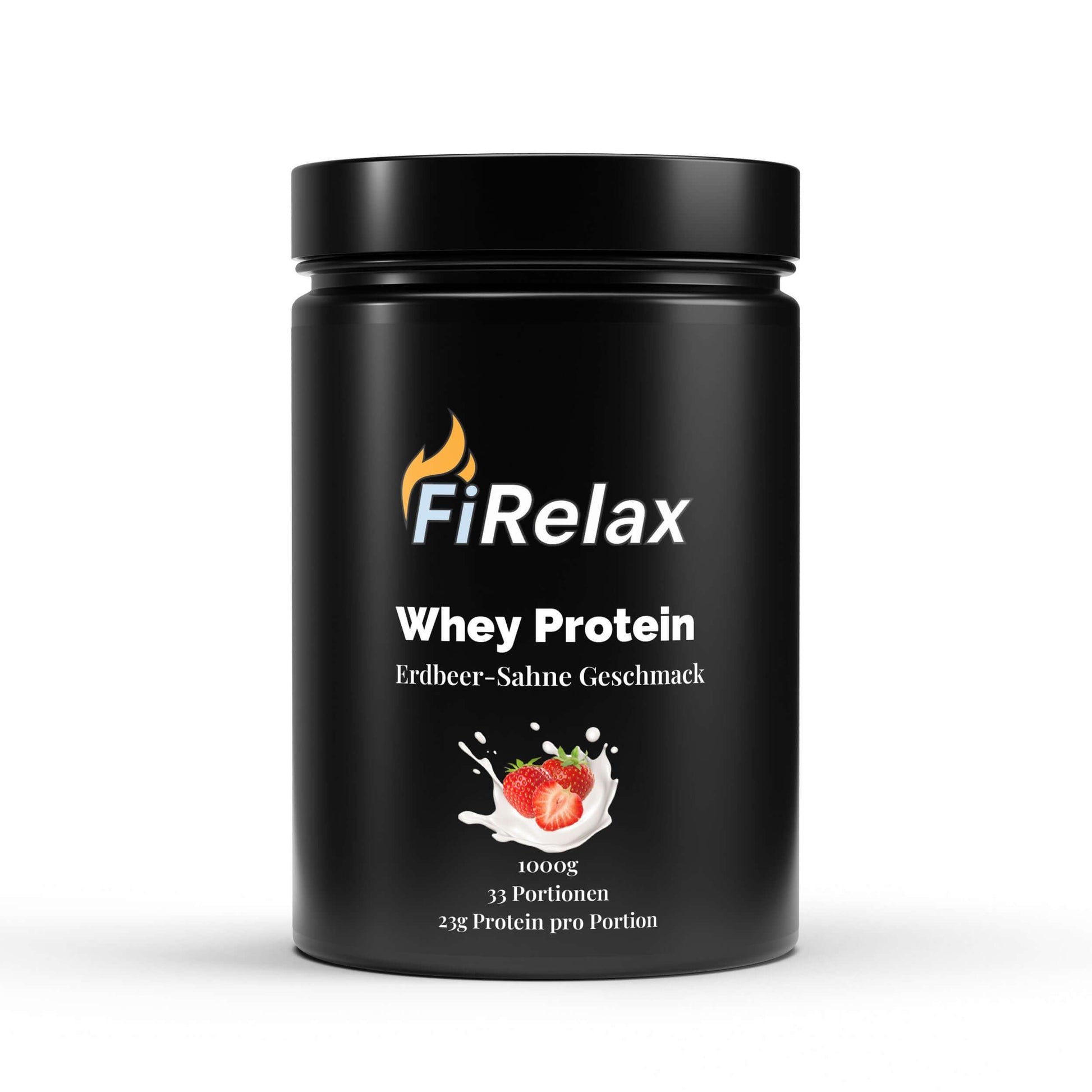 Firelax Premium Whey Protein Erdbeere Geschmack 1000g Beutel Eiweißpulver