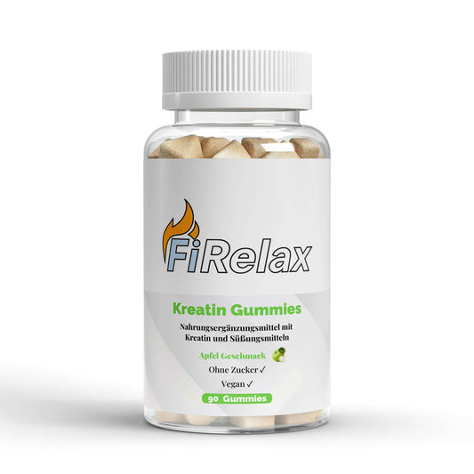 Firelax Kreatin Gummies 90 Stück Dose Supplement für Muskelaufbau