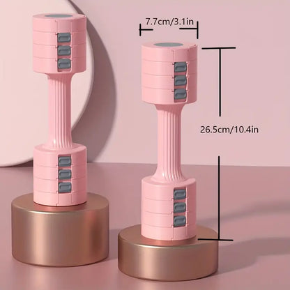 Adjustable Weighted Dumbbells Set (2-5kg/4.41-11.02lbs) - Pink-4