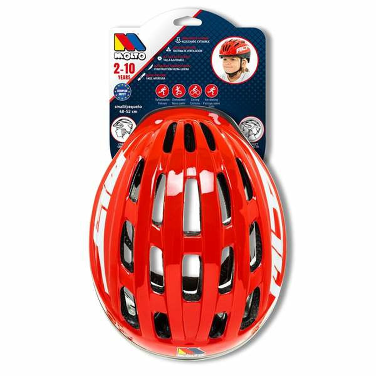 Children's Cycling Helmet Moltó MLT Red-1