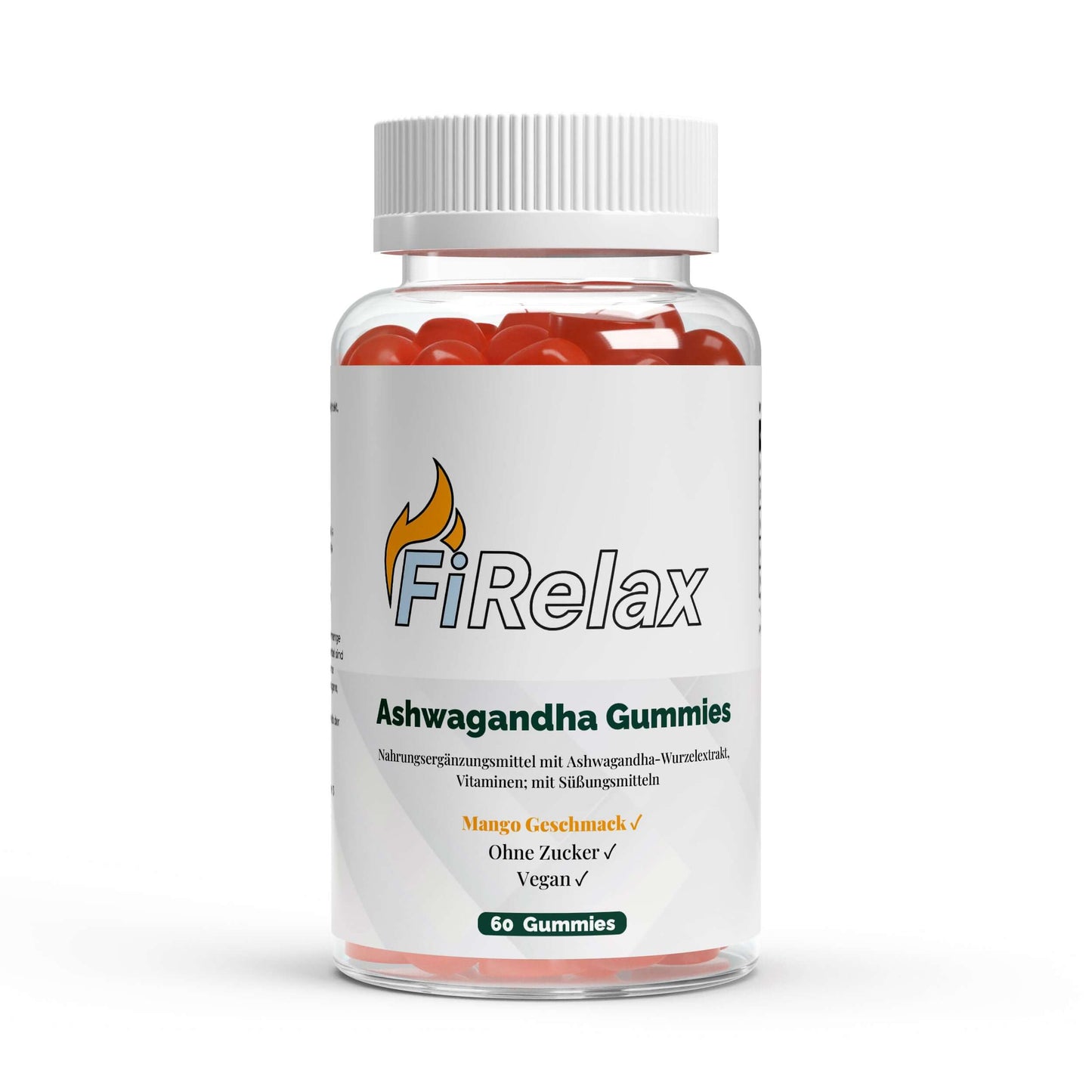 Firelax Ashwagandha Gummies mit Vitamin B6 60 Stück Dose Supplement