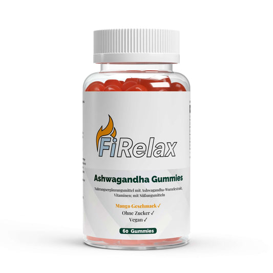 Firelax Ashwagandha Gummies mit Vitamin B6 60 Stück Dose Supplement