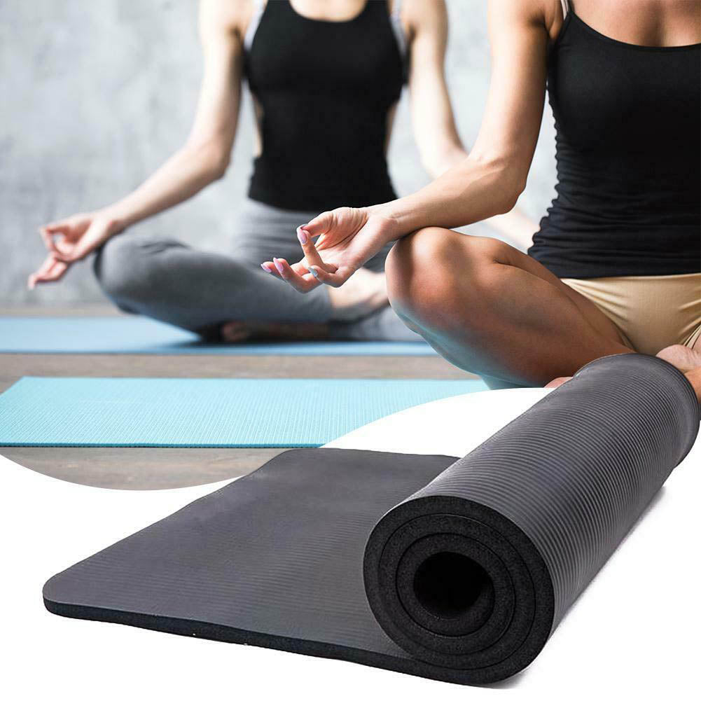 Yoga mat, with gift bag, 3 colors - black-1