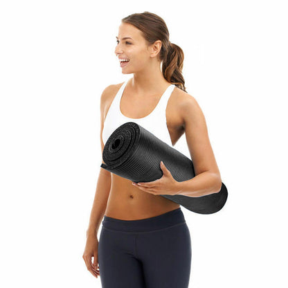 Yoga mat, with gift bag, 3 colors - black-2