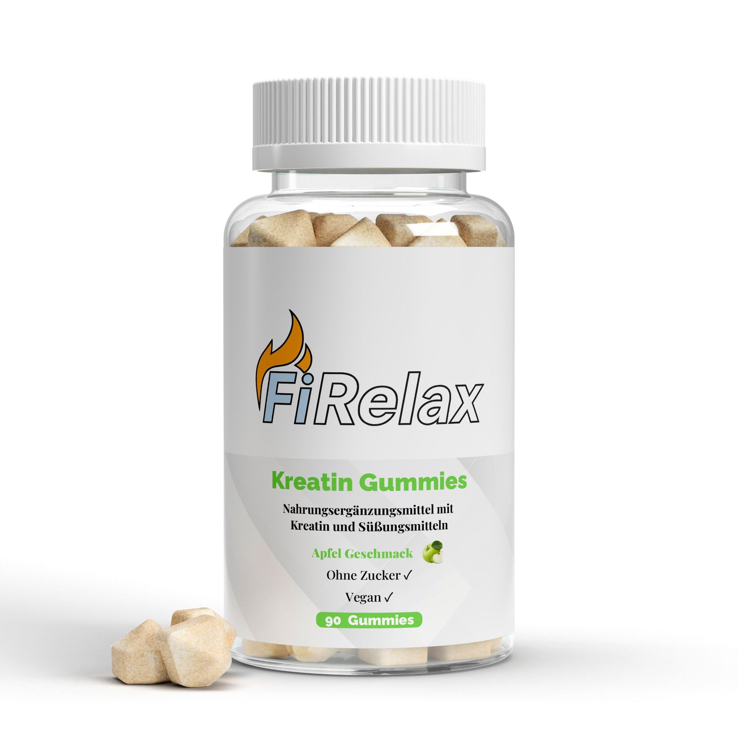 Kreatin Gummies 90 Stück Dose Supplement für Muskelaufbau von Firelax