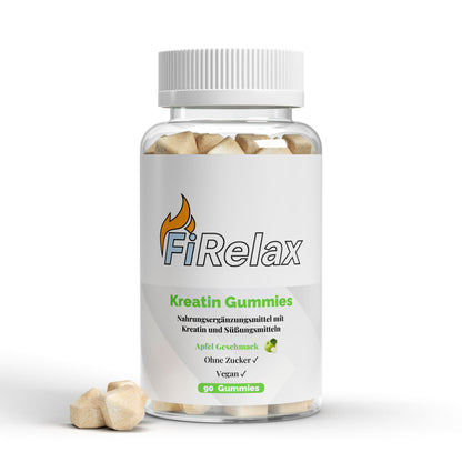 Kreatin Gummies 90 Stück Dose Supplement für Muskelaufbau von Firelax