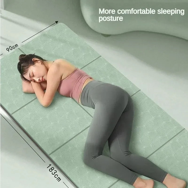 Foldable TPE Non-Slip Yoga Mat for Travel & Fitness-3