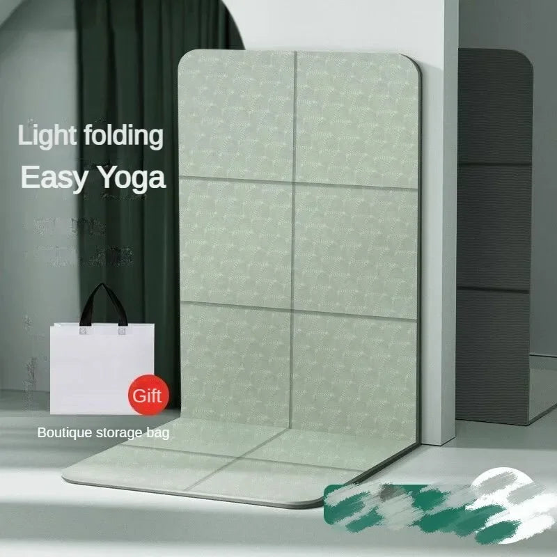 Foldable TPE Non-Slip Yoga Mat for Travel & Fitness-2