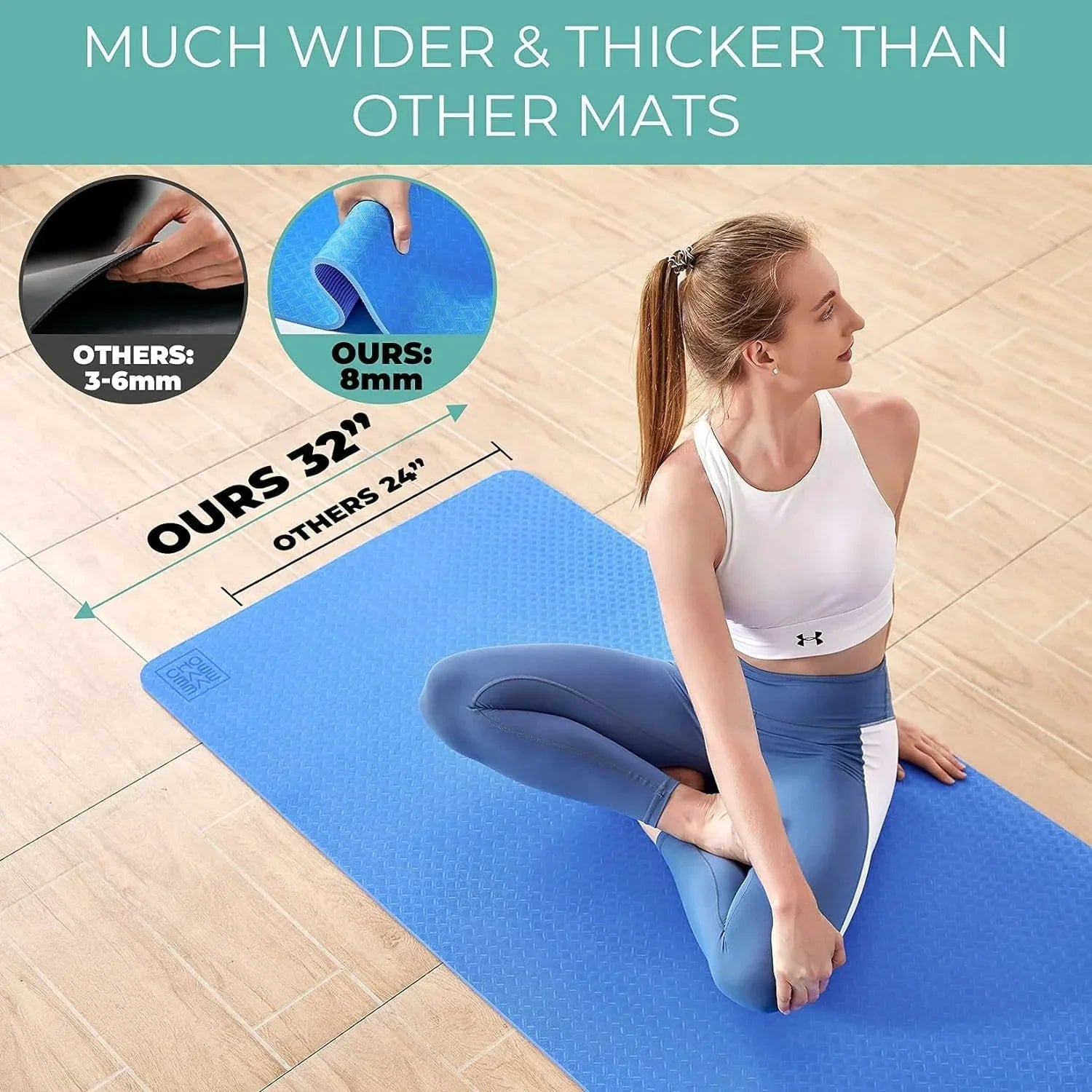 Extra Thick Shock Absorbing Yoga Mat-4