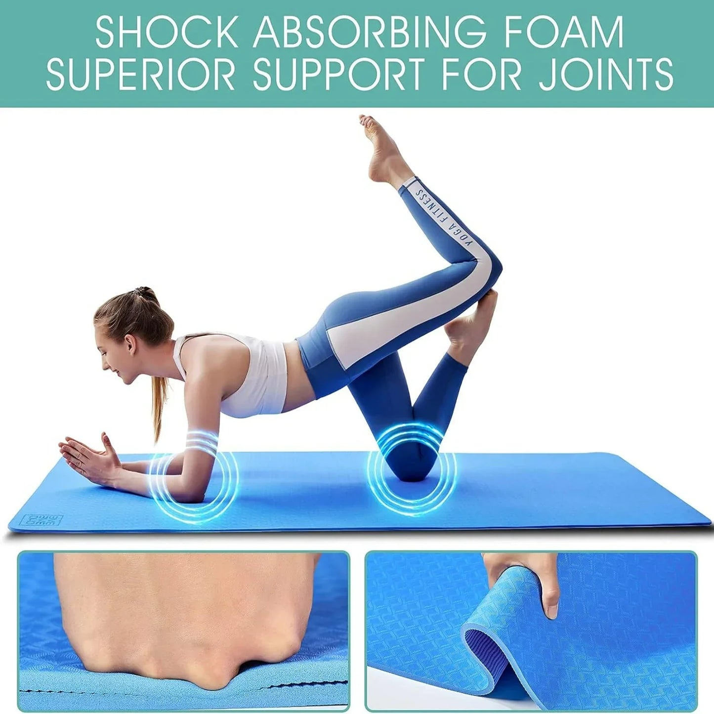 Extra Thick Shock Absorbing Yoga Mat-2