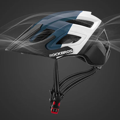 Breathable Shockproof Cycling Safety Helmet Blue White-1
