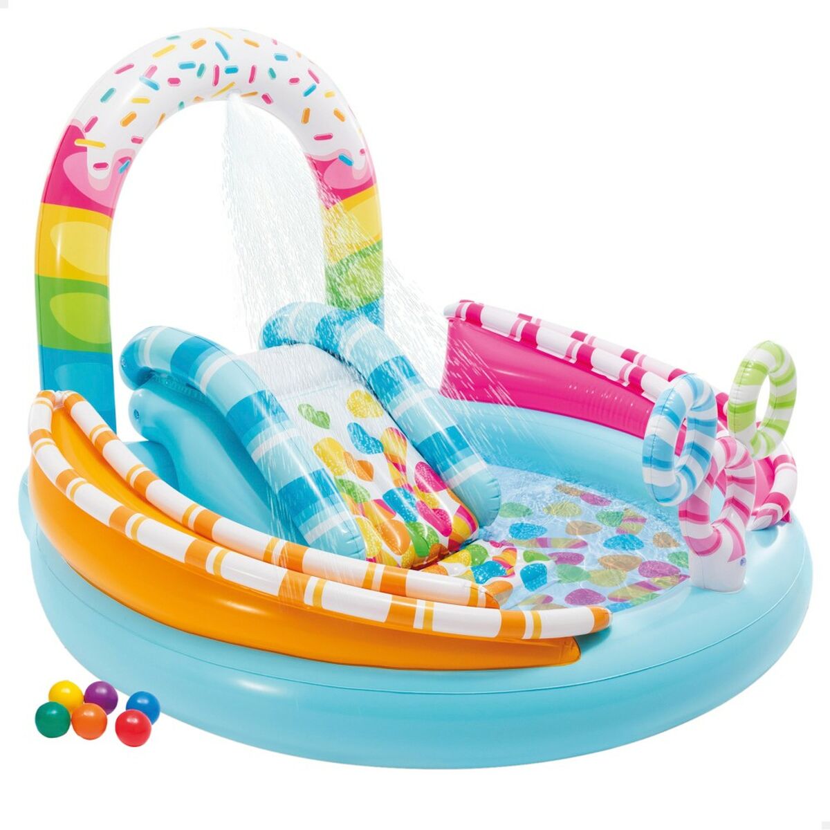 Inflatable Paddling Pool for Children Intex Sweets 165 L 170 x 122 x 168 cm (2 Units)-6