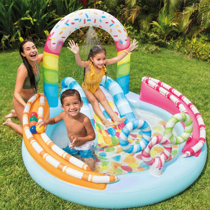 Inflatable Paddling Pool for Children Intex Sweets 165 L 170 x 122 x 168 cm (2 Units)-5