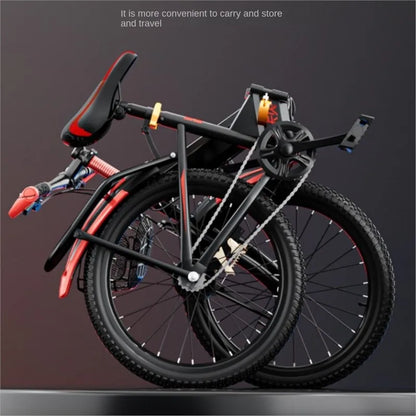 Teens' Aluminum Folding Bike with Variable Speed-1