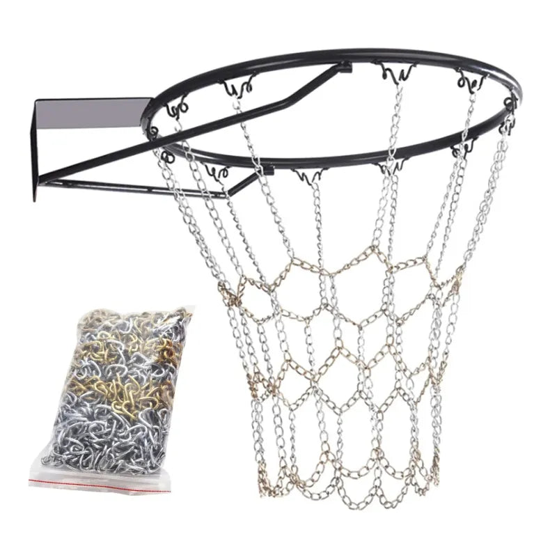 Durable Galvanized Steel Chain Basketball Net for Outdoor Classic Sport-0