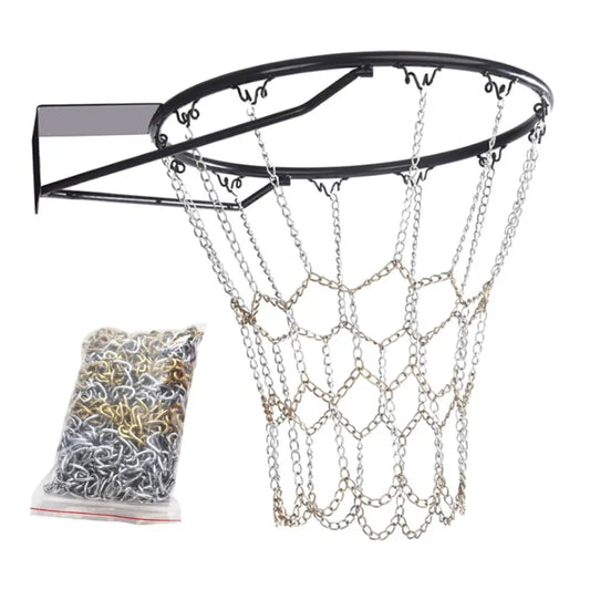 Durable Galvanized Steel Chain Basketball Net for Outdoor Classic Sport-0