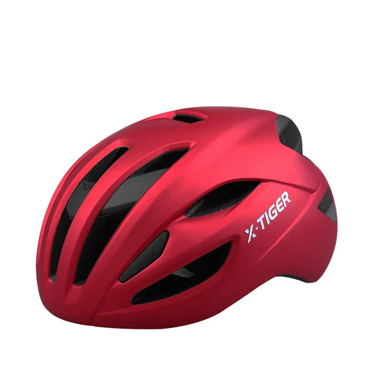 Lightweight Racing-Inspired Adult Bicycle Helmet Red-0