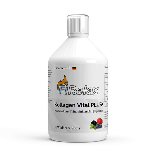 Firelax Kollagen Vital Plus Shots Wild Berry 500ml Flasche Supplement