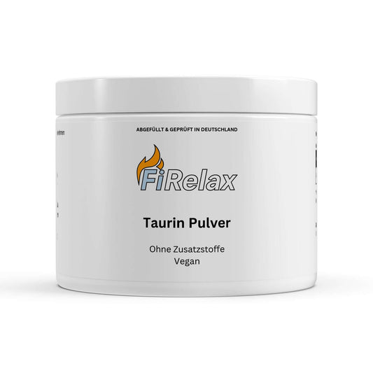 Firelax Taurin Pulver 250g Dose Supplement für Energie und Leistung