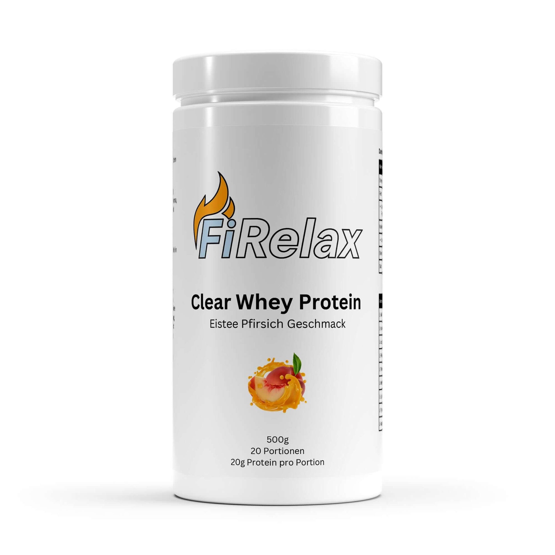 Firelax Clear Whey Protein Eistee Pfirsich 500g Beutel Eiweißpulver