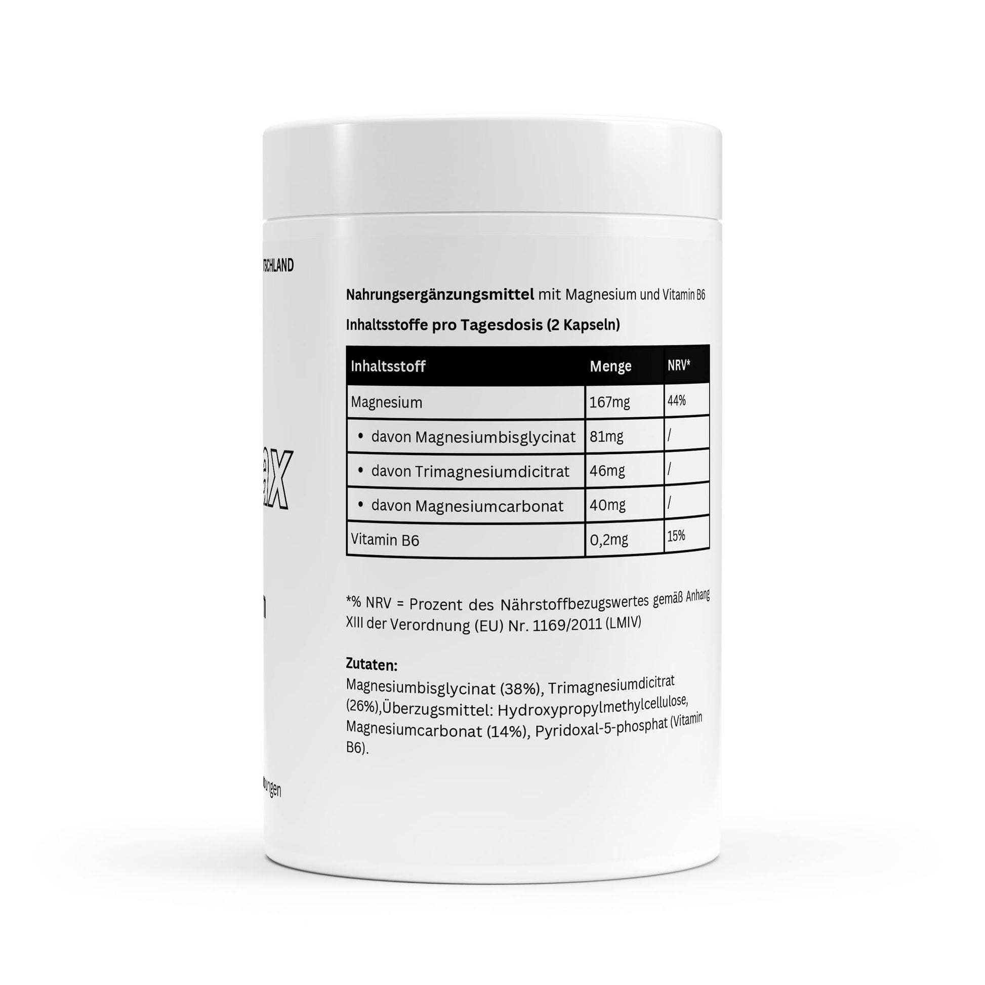 Firelax Magnesium Komplex Vitamin B6 Inhaltsstoffe Nährwerte 90 Kapseln