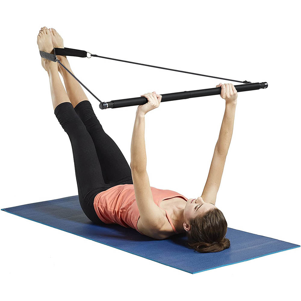 Fitness bar with rubber band-4