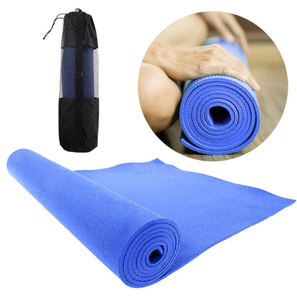 Yoga mat, with gift bag, 3 colors - blue-2