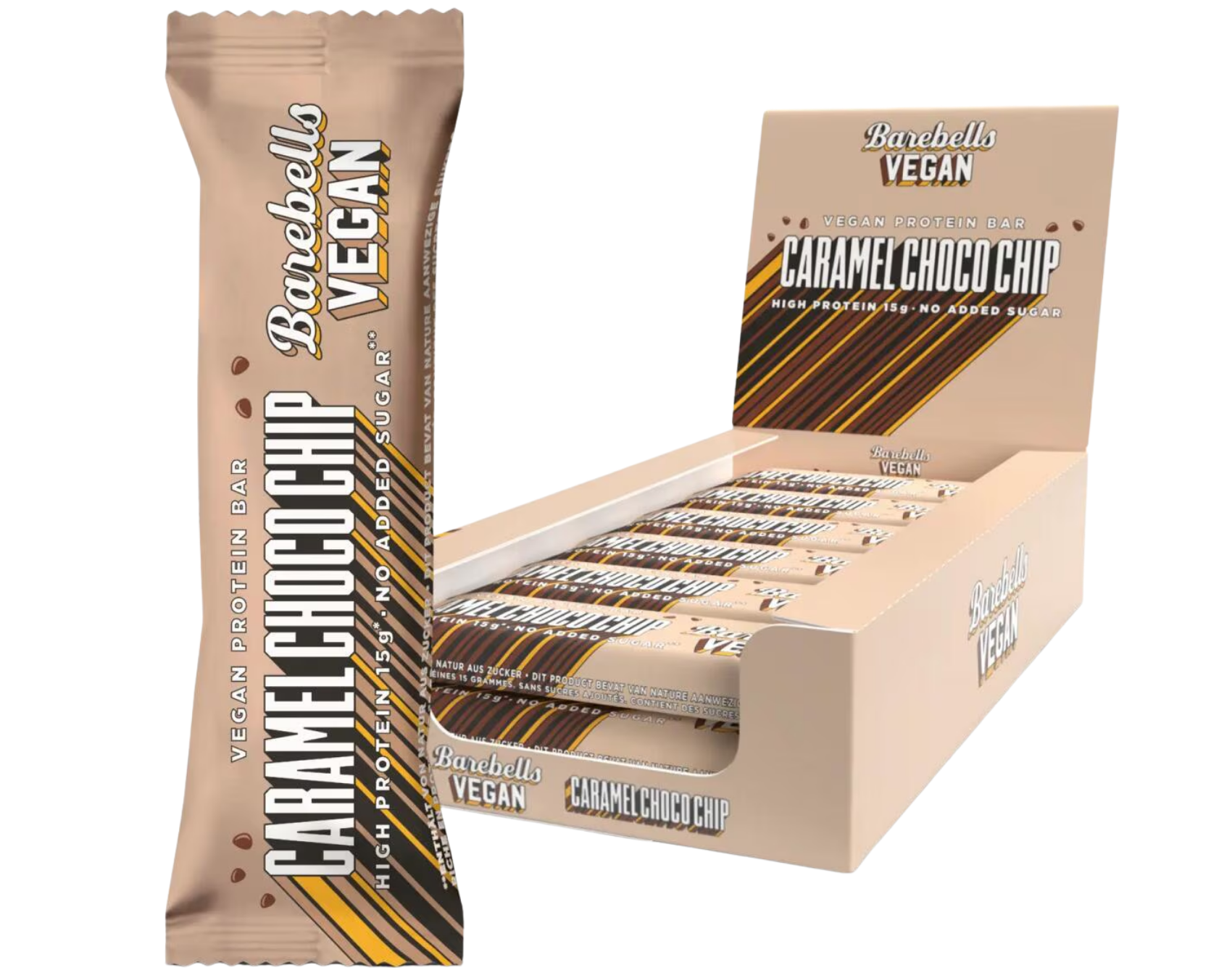 Barebells Vegan Bar 12x 55g Caramel Choco Chip